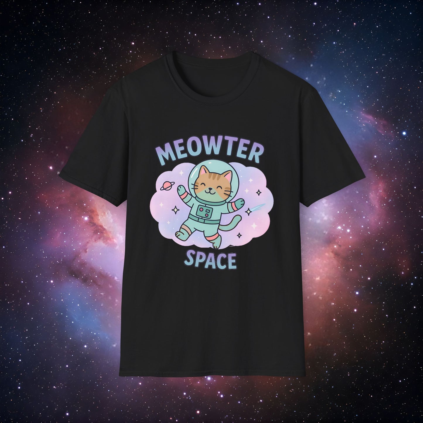 Meowter Space Unisex T-Shirt, Cute Cat Tee