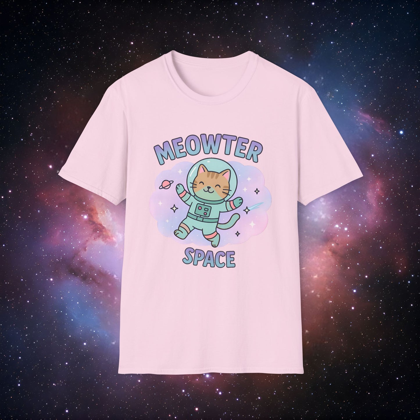 Meowter Space Unisex T-Shirt, Cute Cat Tee