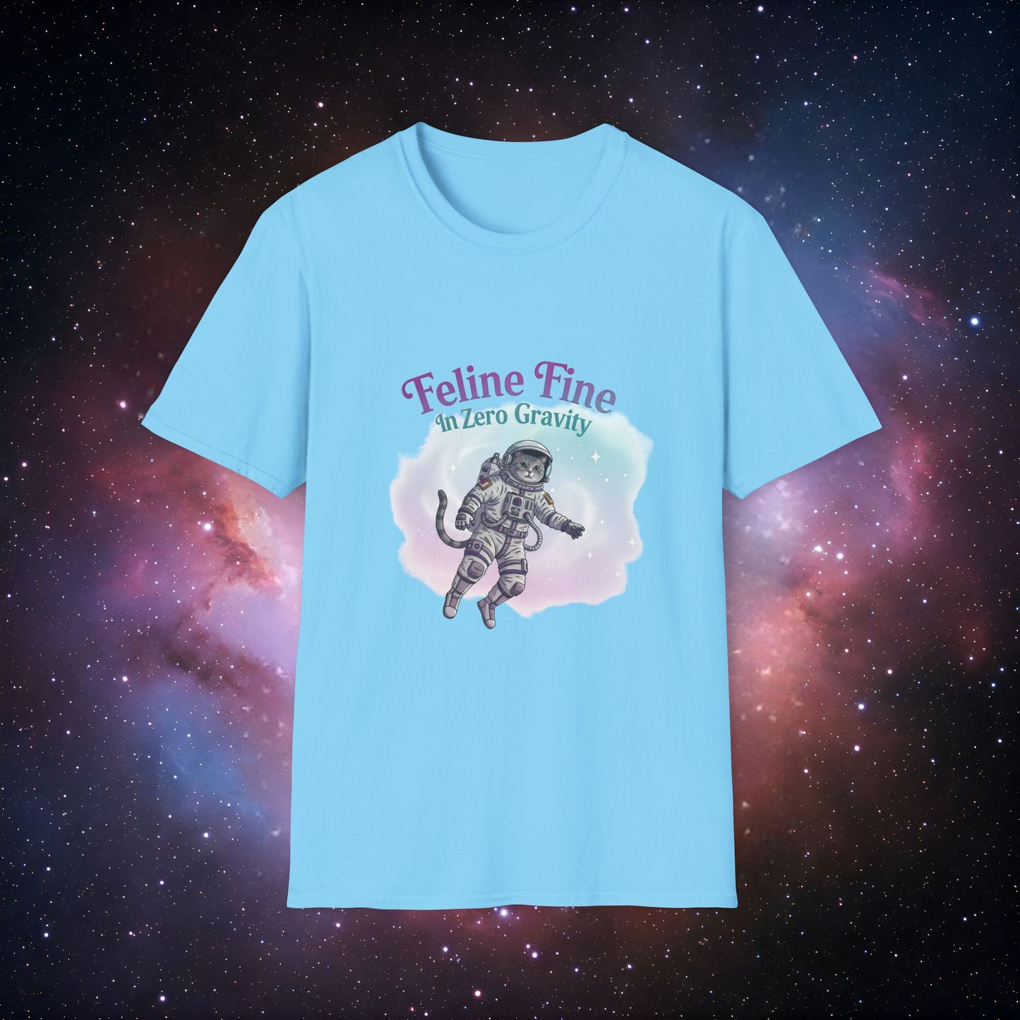 Feline Fine Zero Gravity 4 - Unisex Softstyle T-Shirt