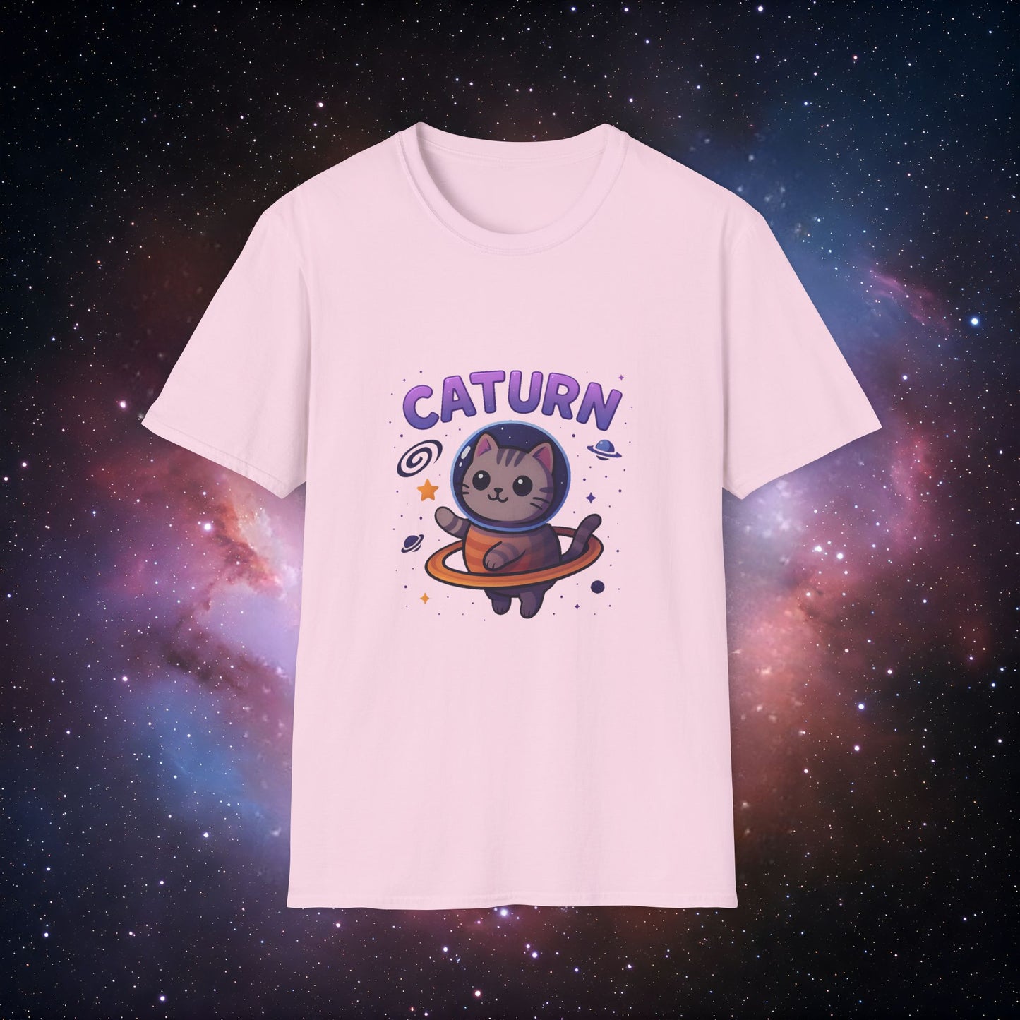 Caturn 4 Unisex Softstyle T-Shirt - Perfect for Space Lovers!