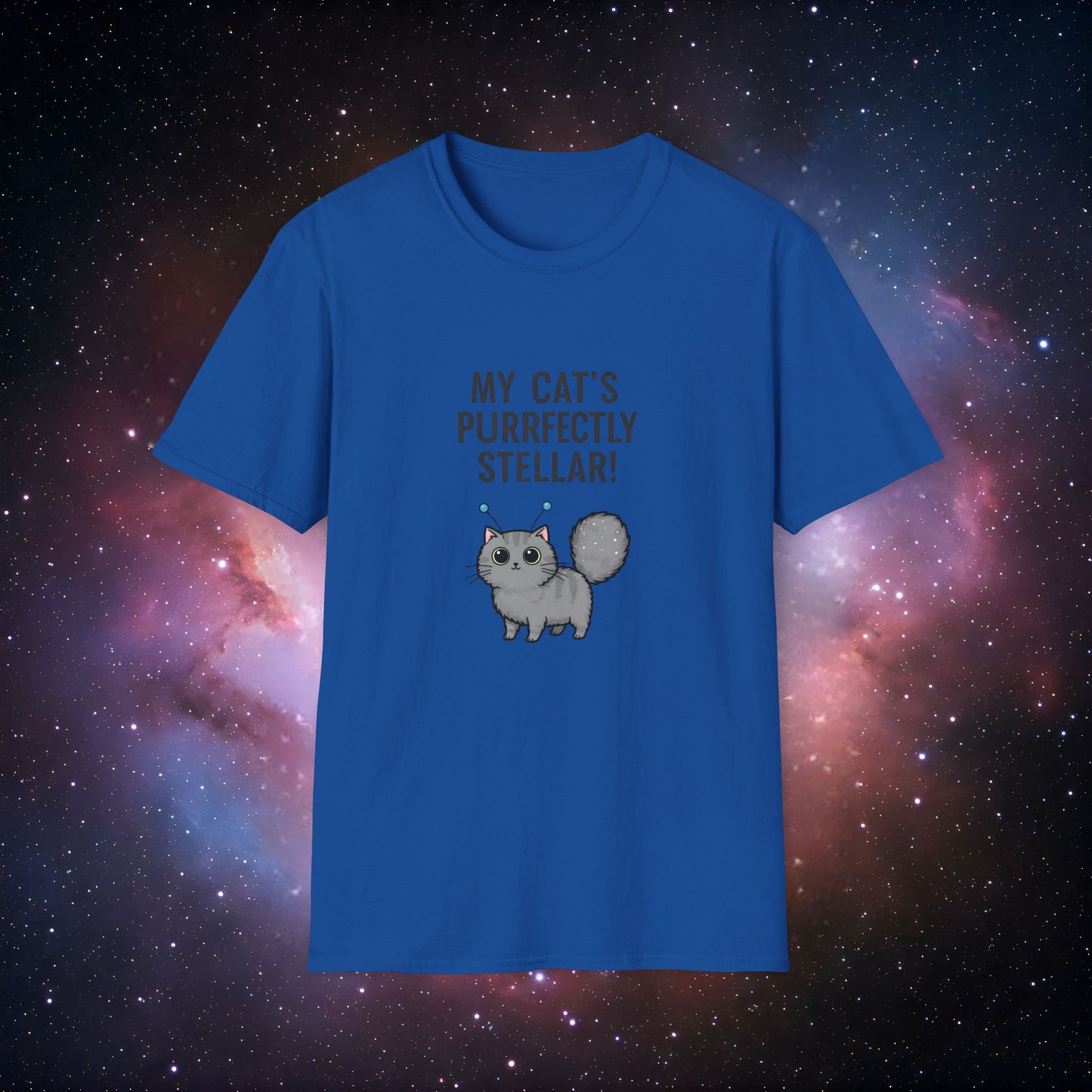 "My Cat's Purrfectly Stellar!" - Unisex Softstyle Tee