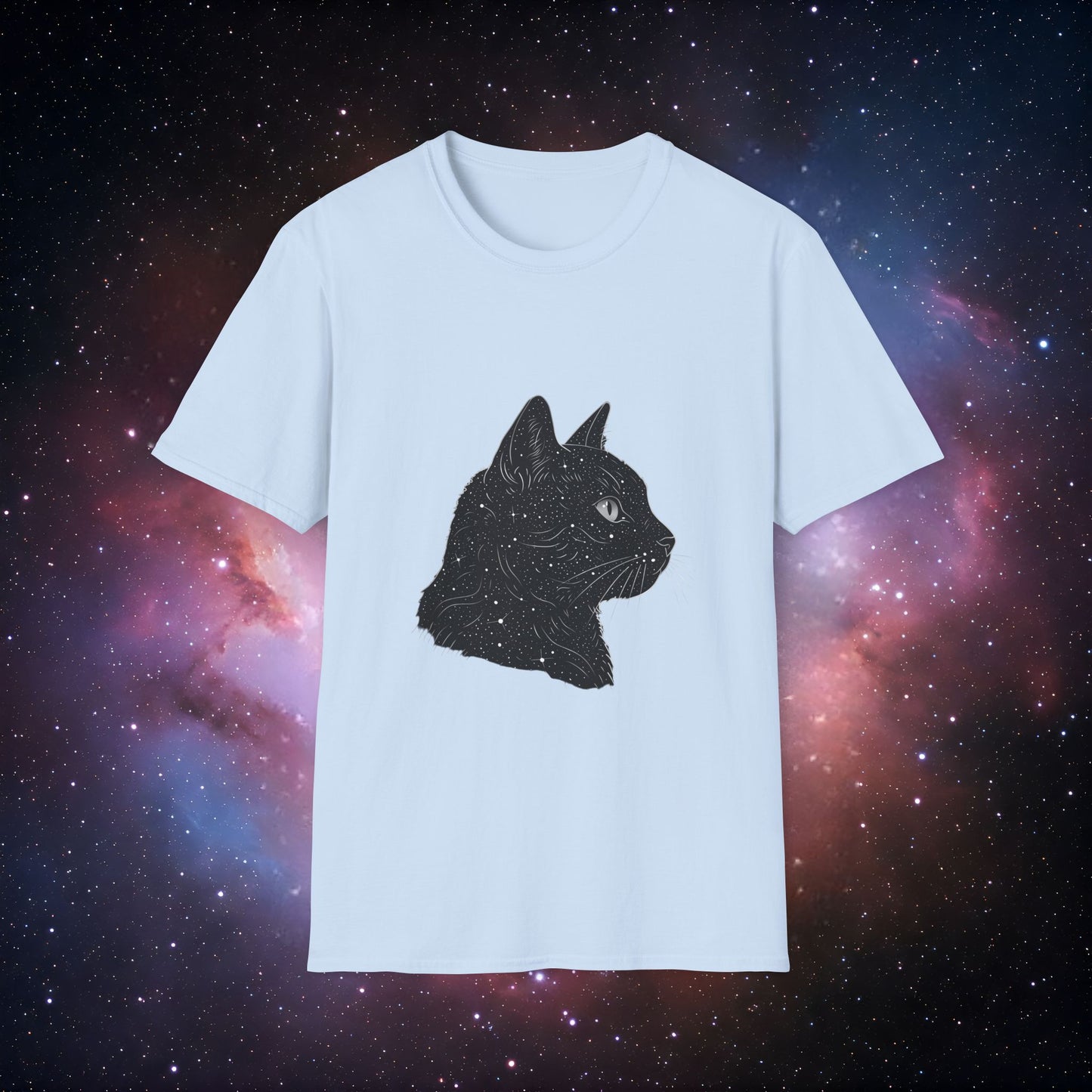 Cosmic Cat 1 Unisex Softstyle T-Shirt - Perfect for Cat Lovers