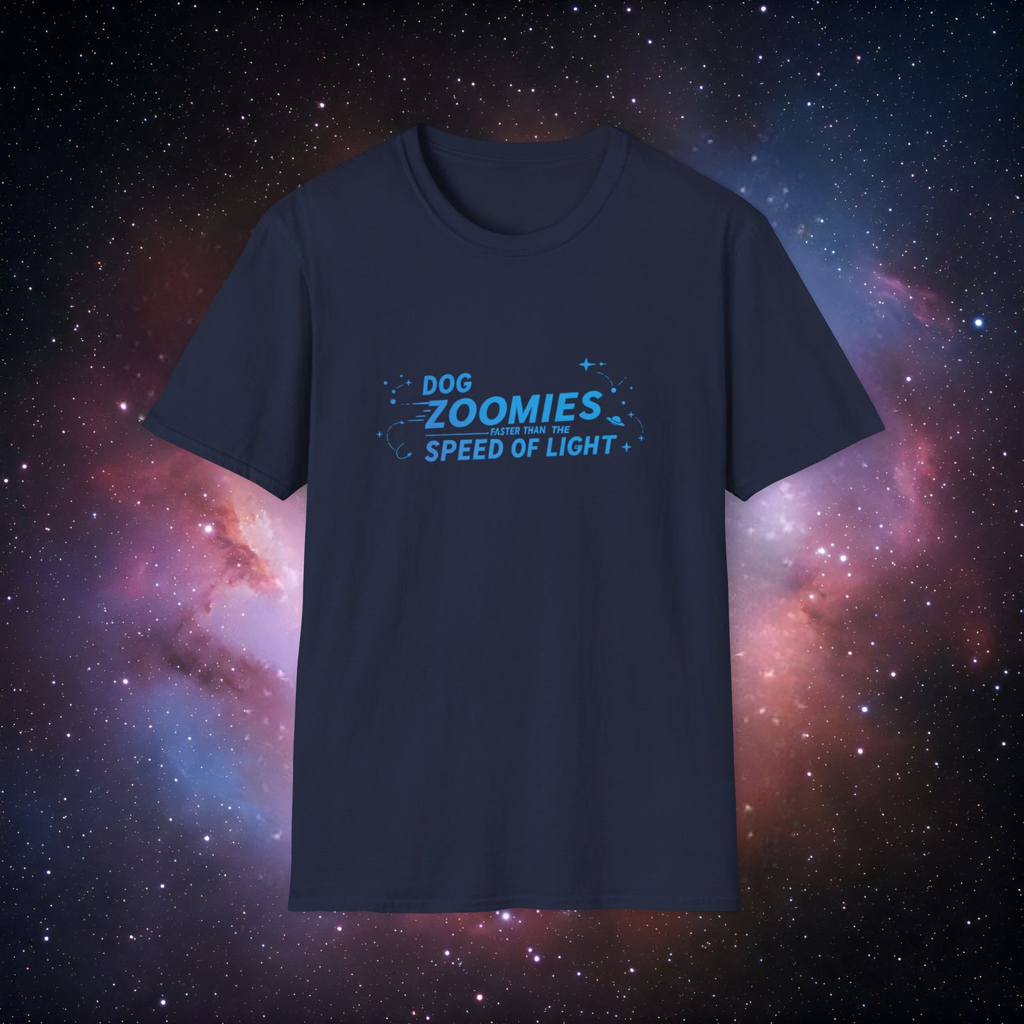 Dog Zoomies 1 T-Shirt - Speed of Light Design | Unisex Softstyle Tee for Dog Lovers