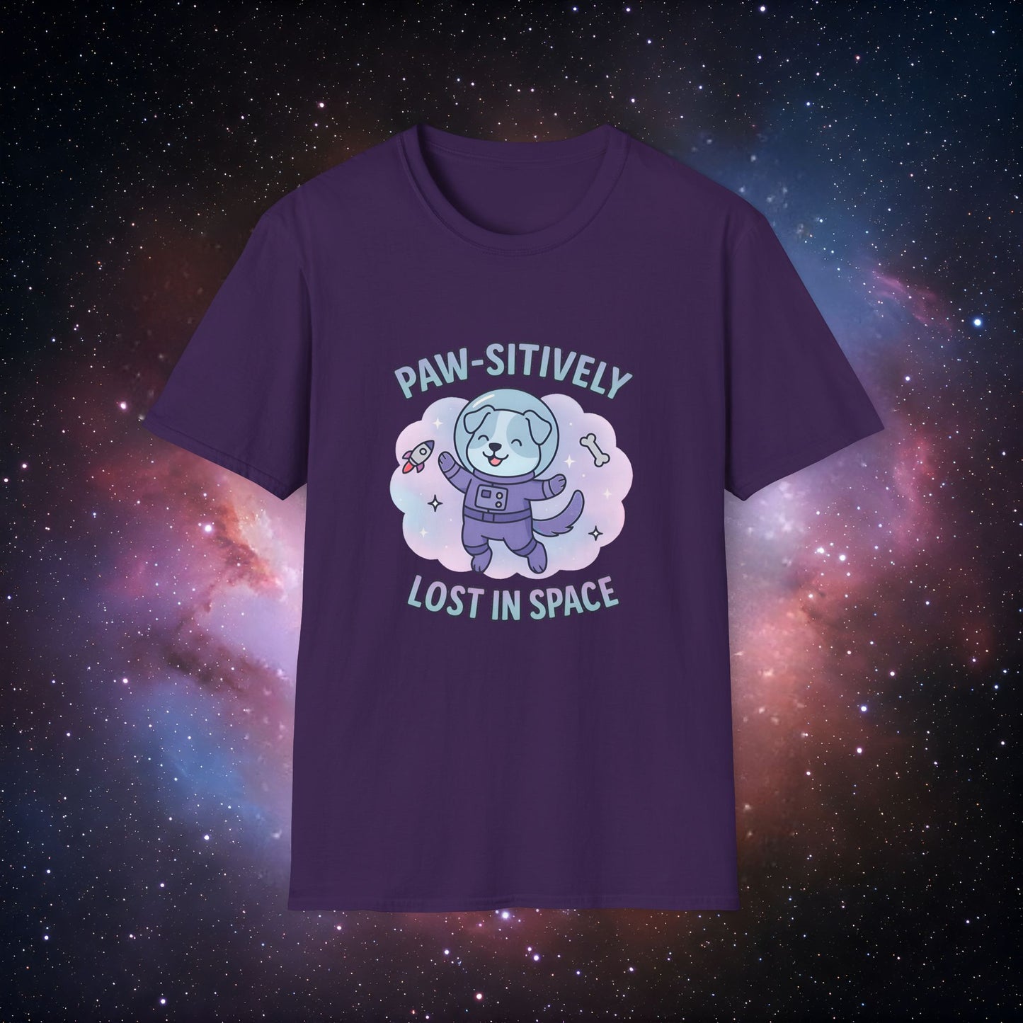 Pawsitively Lost in Space Unisex T-Shirt, Adorable Gift for Pet Lovers