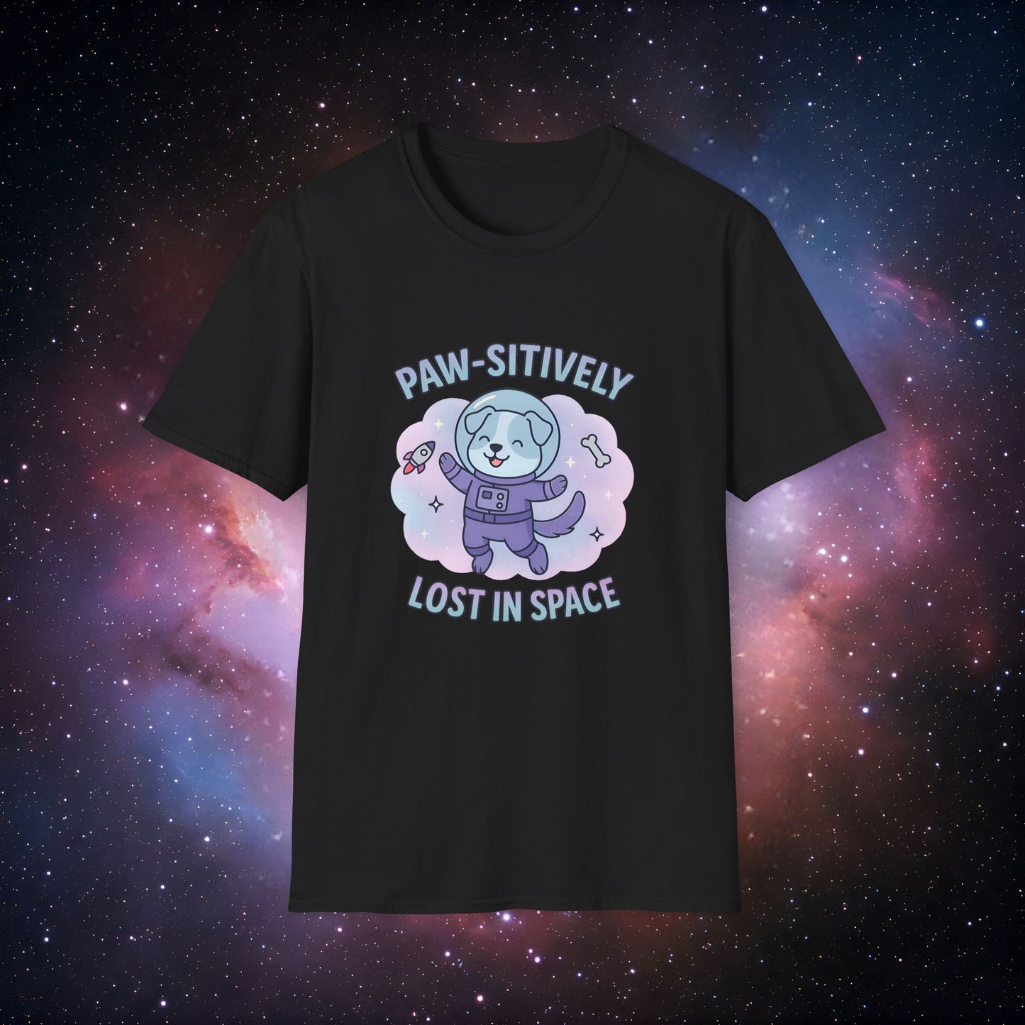Pawsitively Lost in Space Unisex T-Shirt, Adorable Gift for Pet Lovers