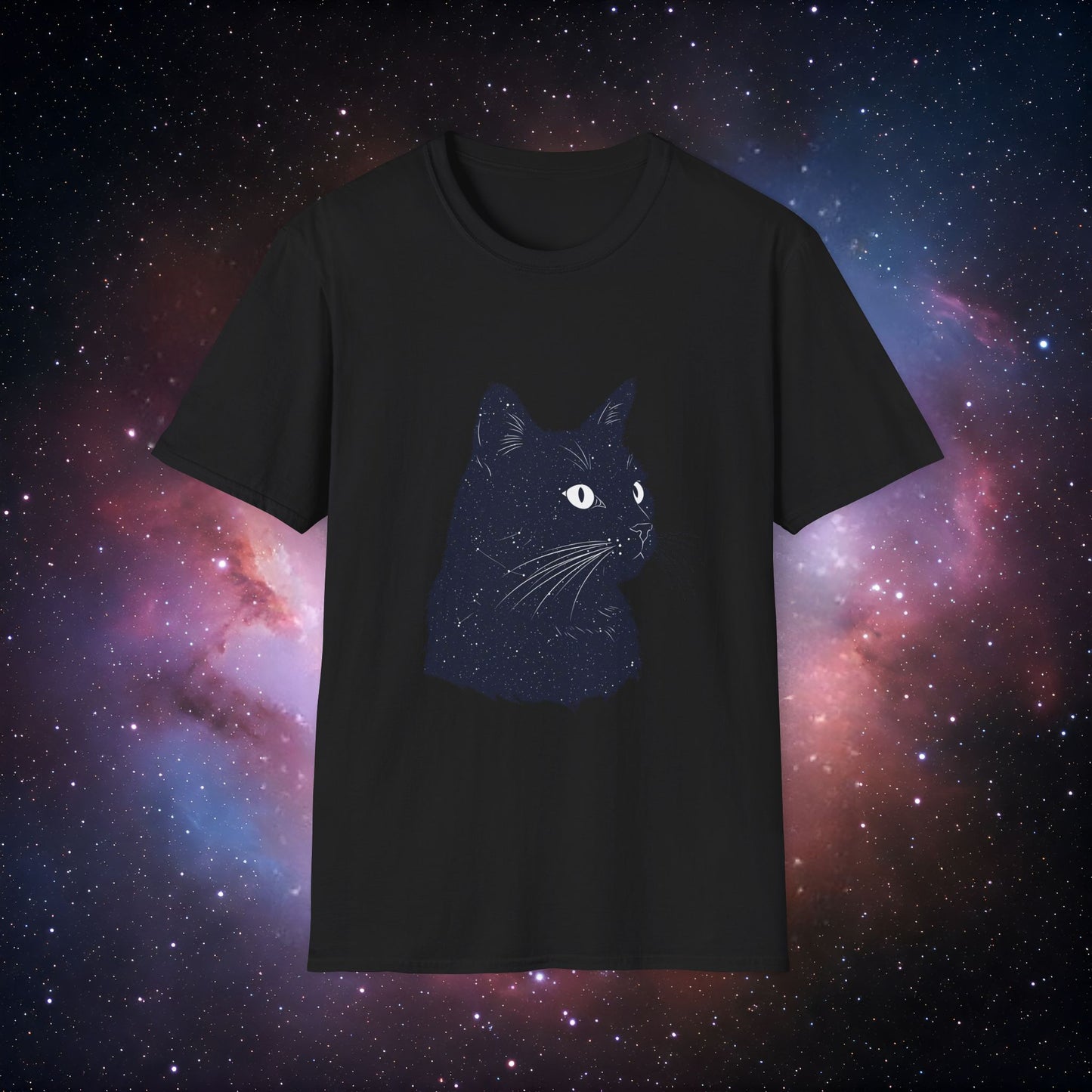 Cosmic Cat 3 Unisex Softstyle T-Shirt - Perfect for Cat Lovers