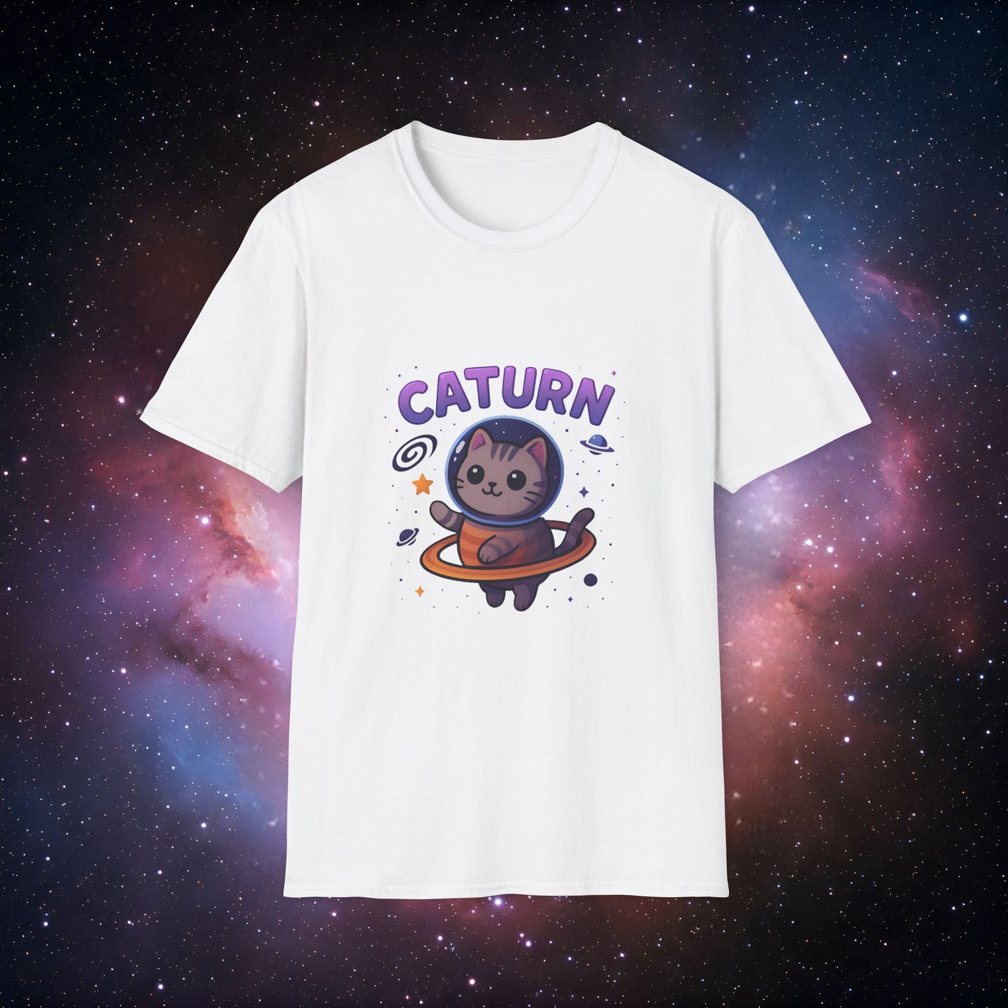 Caturn 4 Unisex Softstyle T-Shirt - Perfect for Space Lovers!