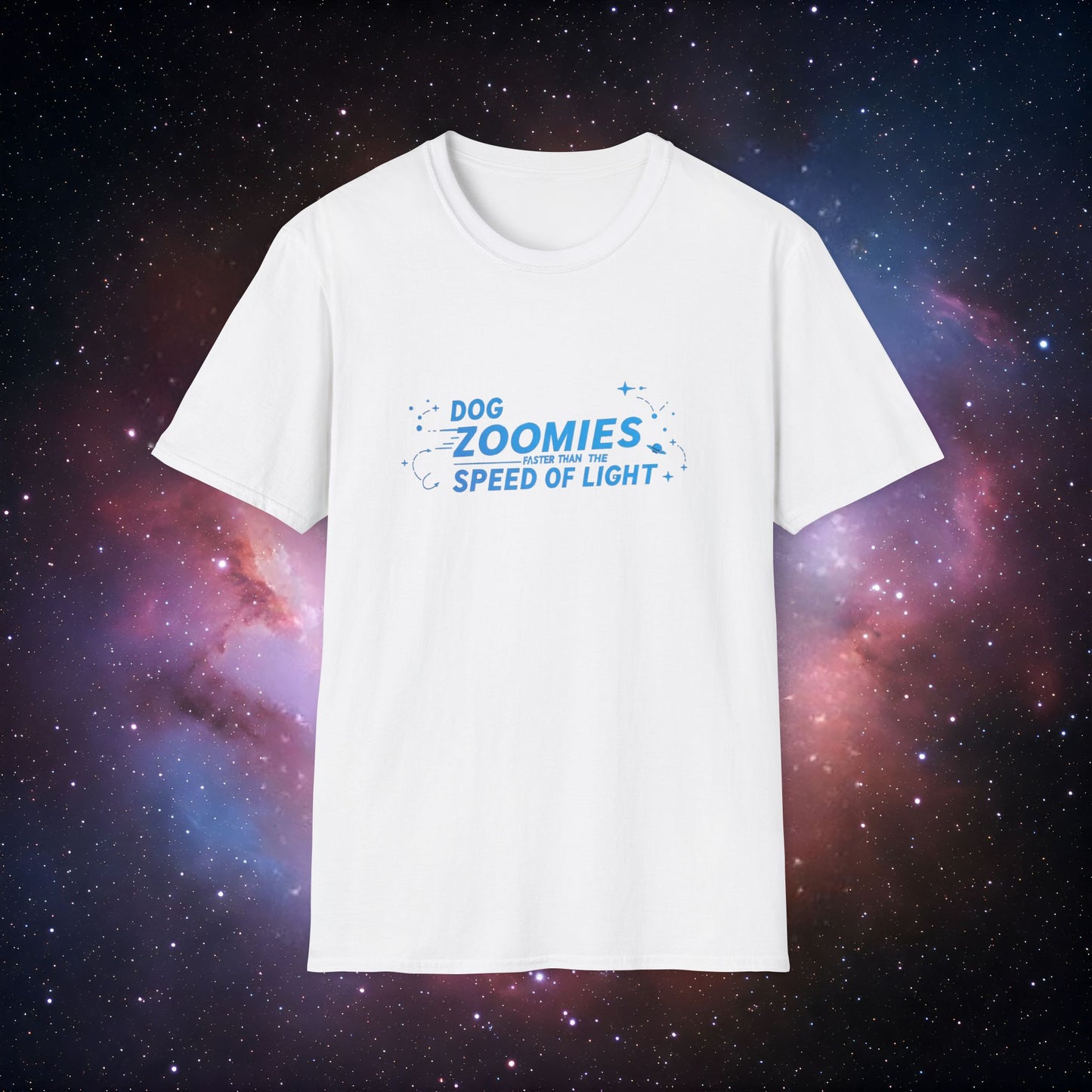 Dog Zoomies 1 T-Shirt - Speed of Light Design | Unisex Softstyle Tee for Dog Lovers