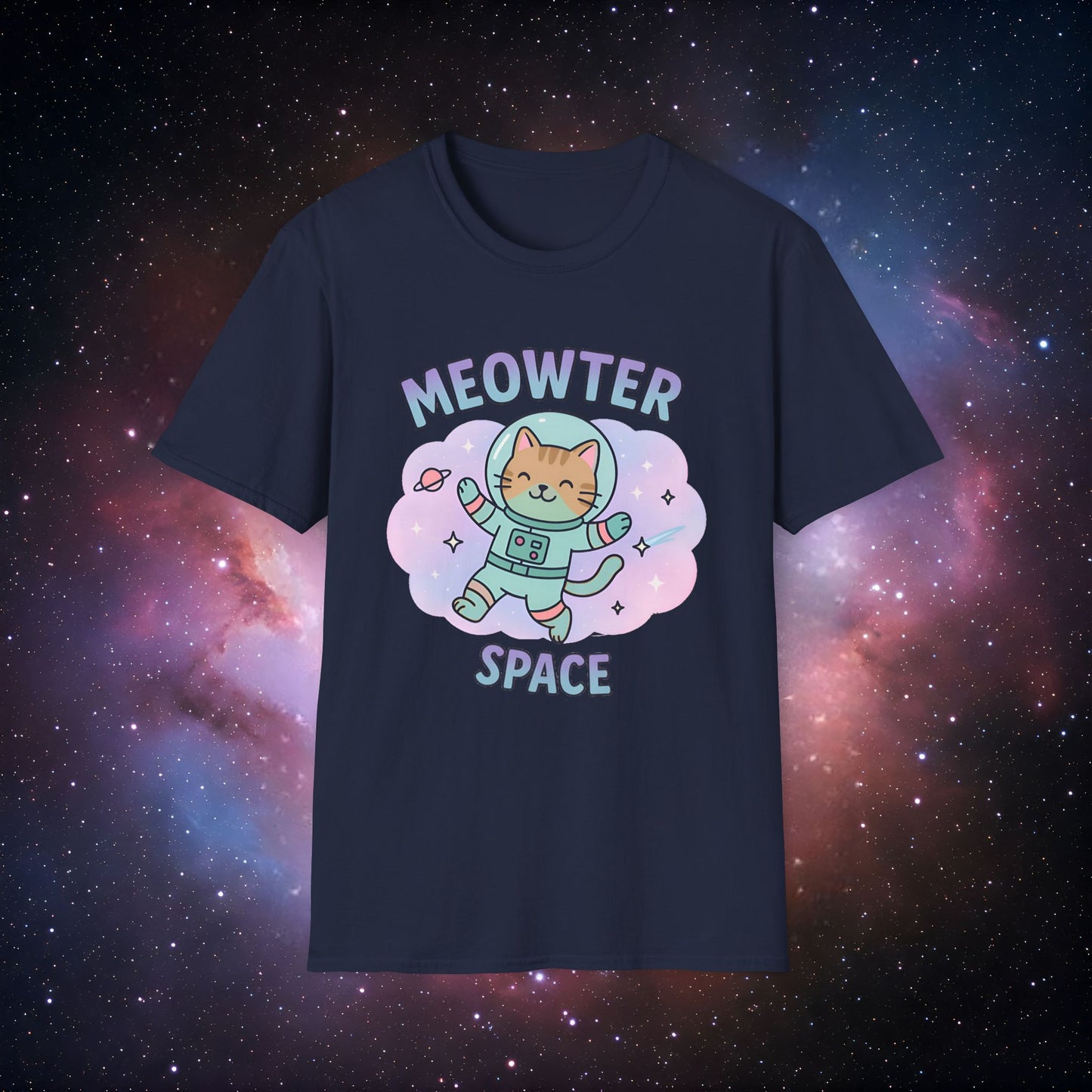 Meowter Space Unisex T-Shirt, Cute Cat Tee