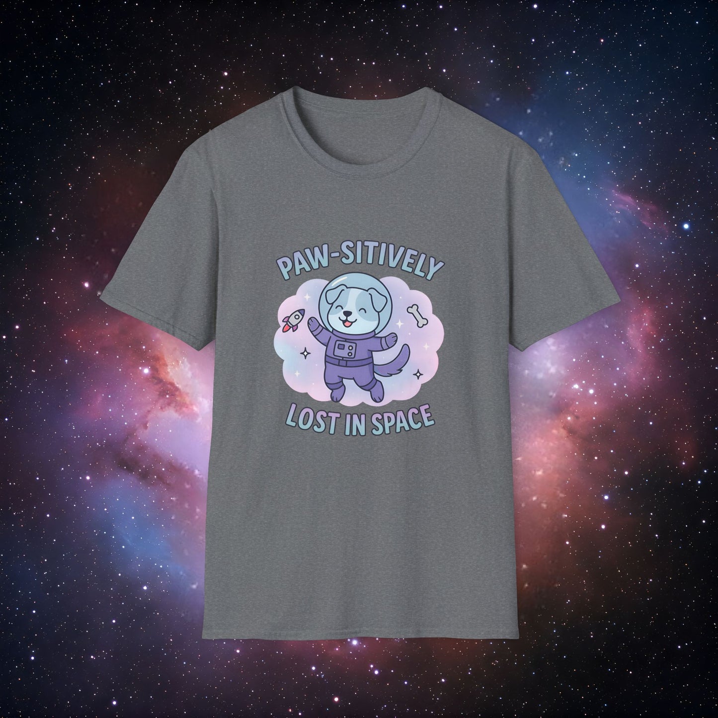 Pawsitively Lost in Space Unisex T-Shirt, Adorable Gift for Pet Lovers