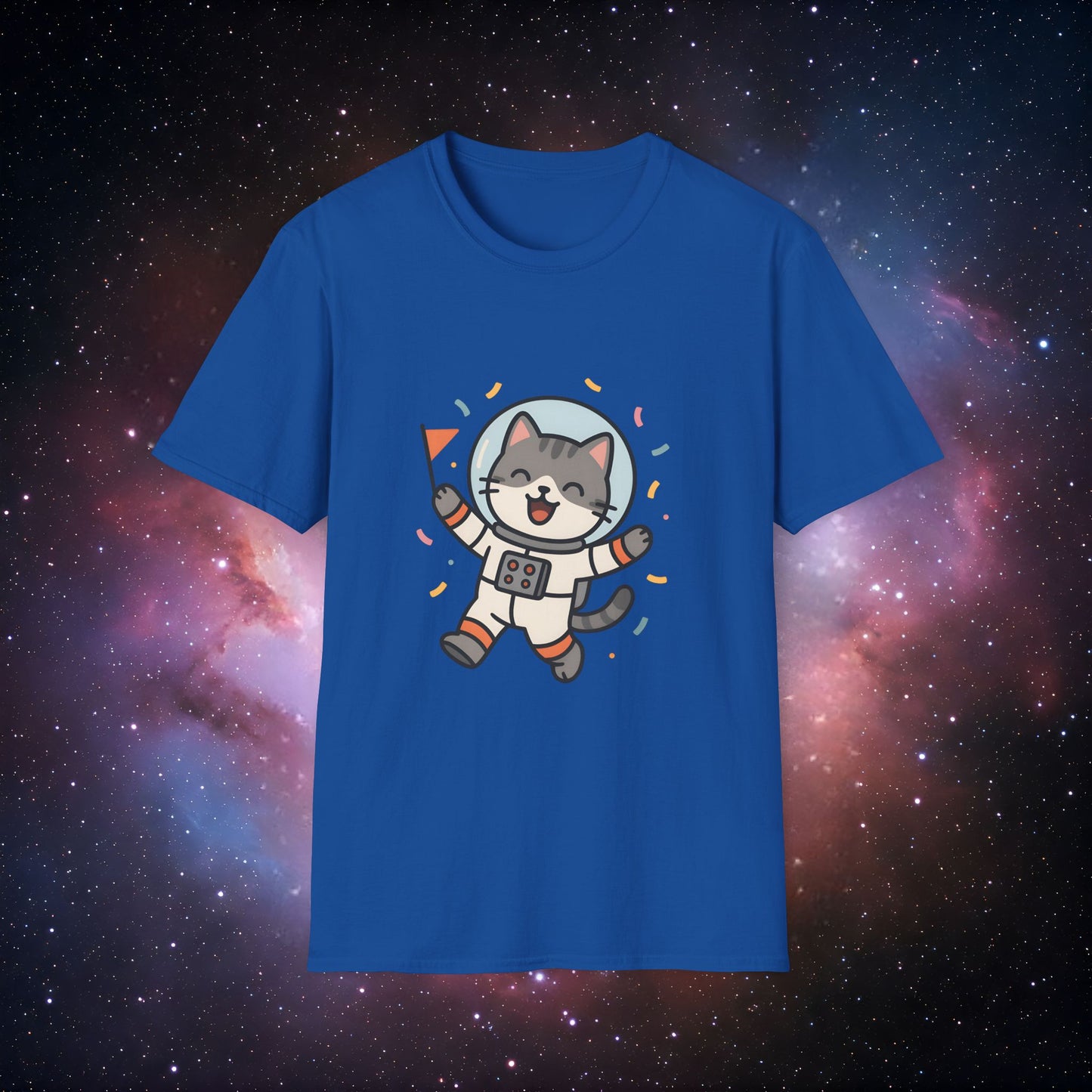 Party Catstronaut Unisex Softstyle T-Shirt - Perfect Gift for Space Lovers