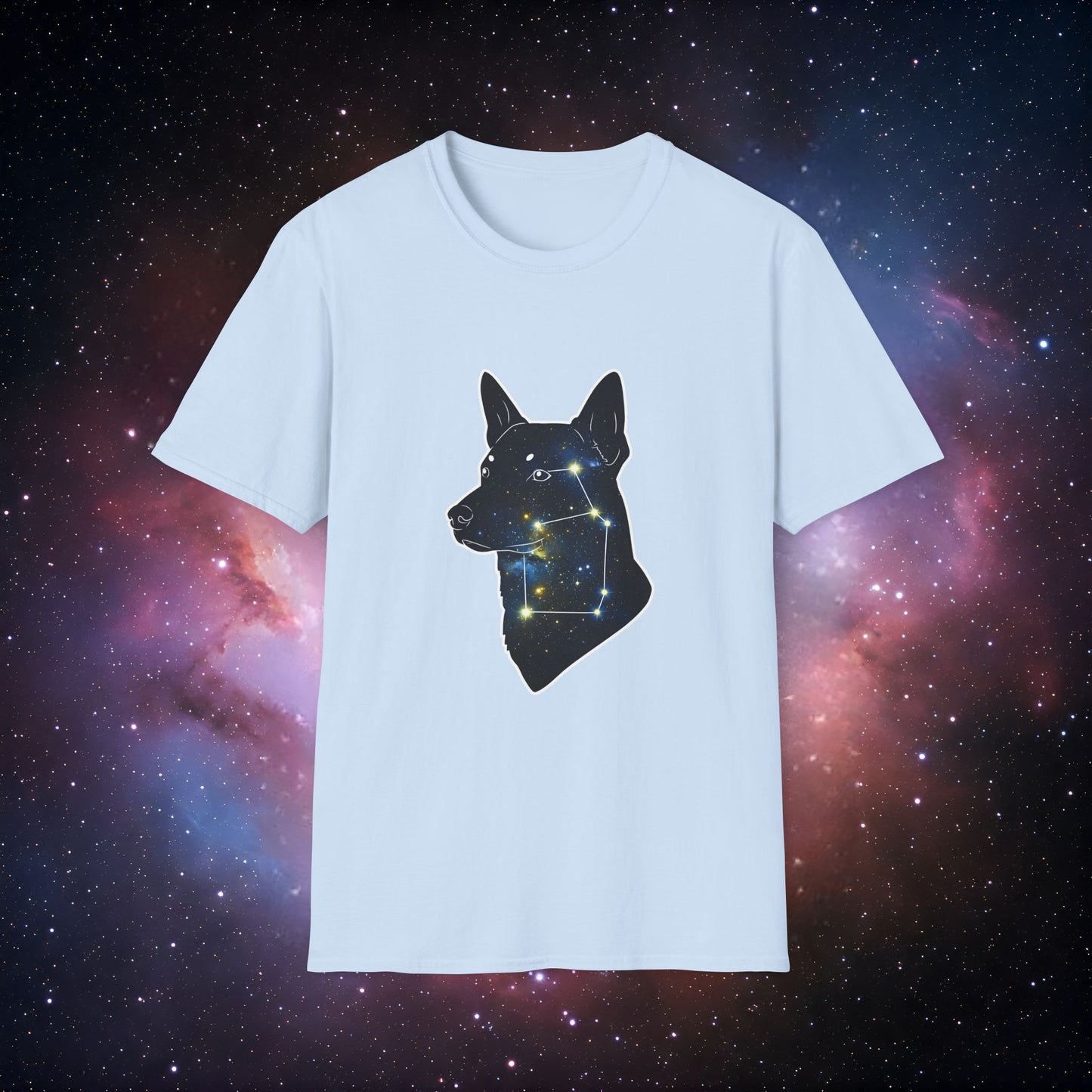 Constellation Dog 7 Unisex Softstyle T-Shirt - Galaxy Constellation Design