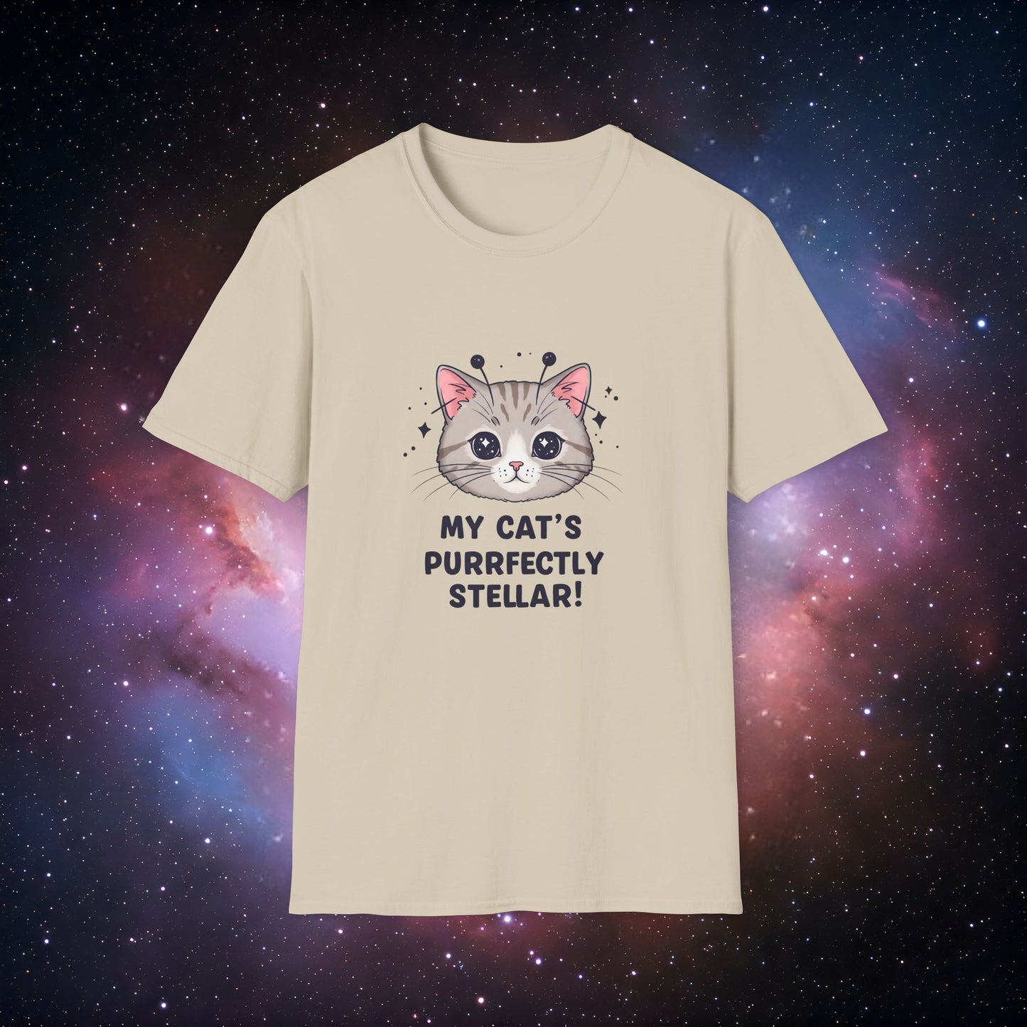 My Cat's Purrfectly Stellar 2 Unisex Softstyle T-Shirt - Fun Cat Lover Tee