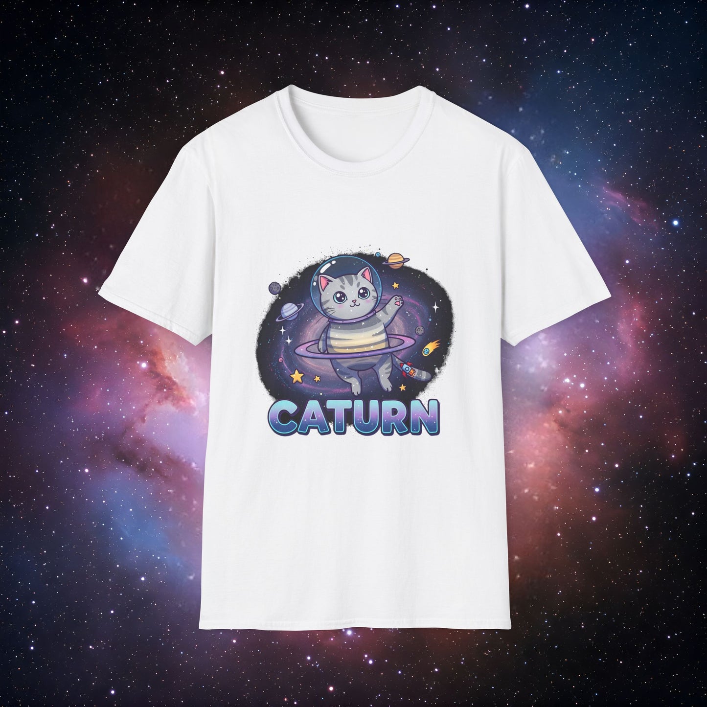 Caturn 1 Graphic T-Shirt - Perfect for Space Lovers