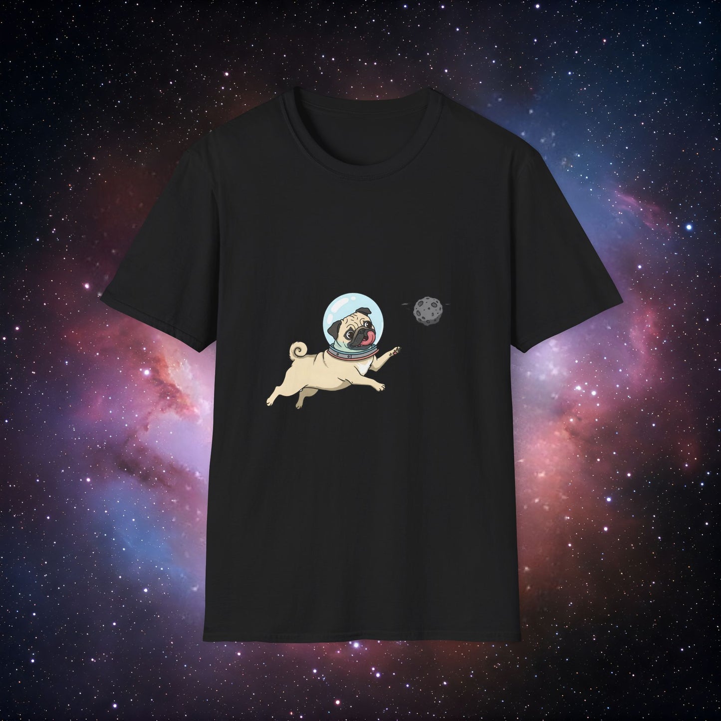 Retro Space Dog 4 Unisex Softstyle T-Shirt - Perfect for Pet Lovers