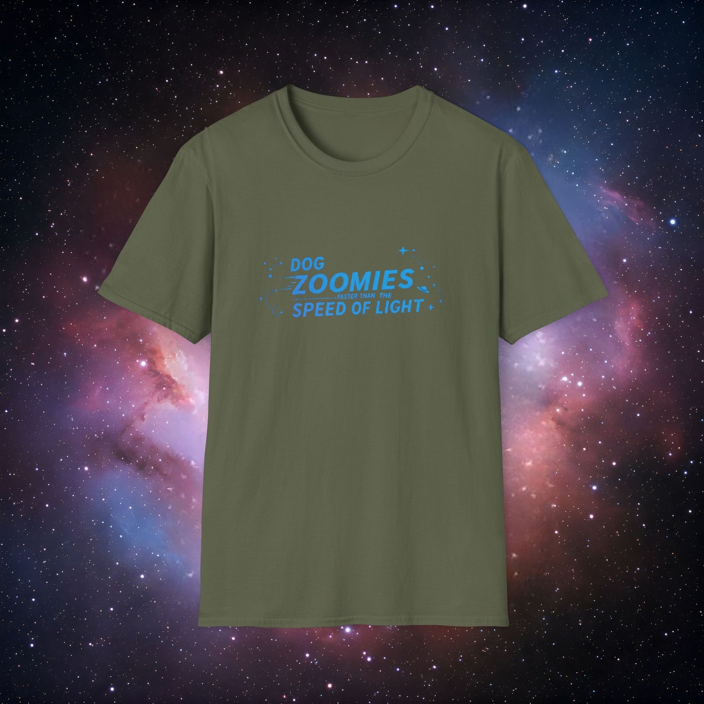 Dog Zoomies 1 T-Shirt - Speed of Light Design | Unisex Softstyle Tee for Dog Lovers