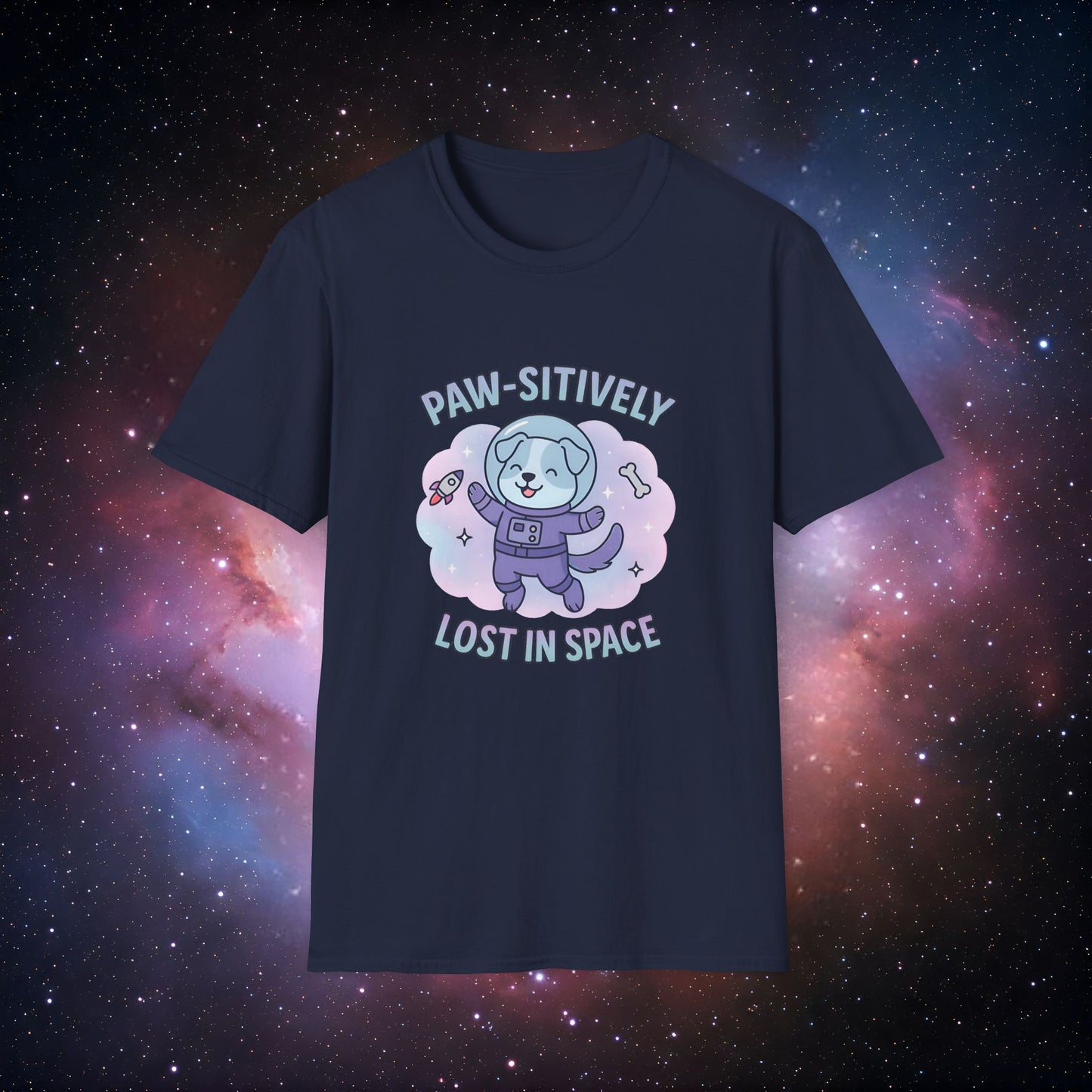 Pawsitively Lost in Space Unisex T-Shirt, Adorable Gift for Pet Lovers