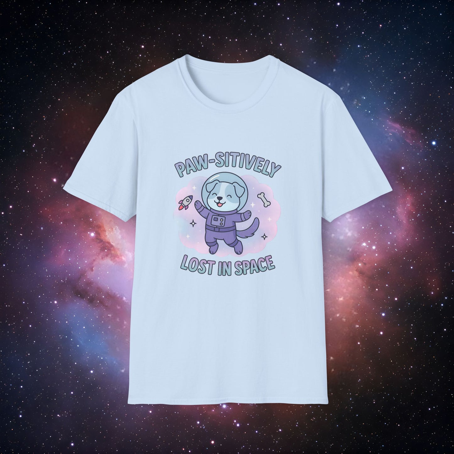Pawsitively Lost in Space Unisex T-Shirt, Adorable Gift for Pet Lovers