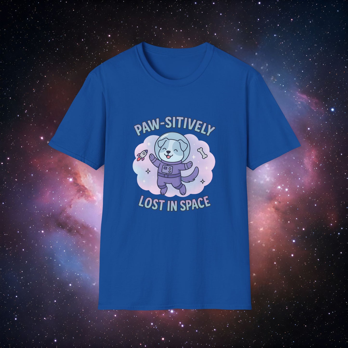 Pawsitively Lost in Space Unisex T-Shirt, Adorable Gift for Pet Lovers
