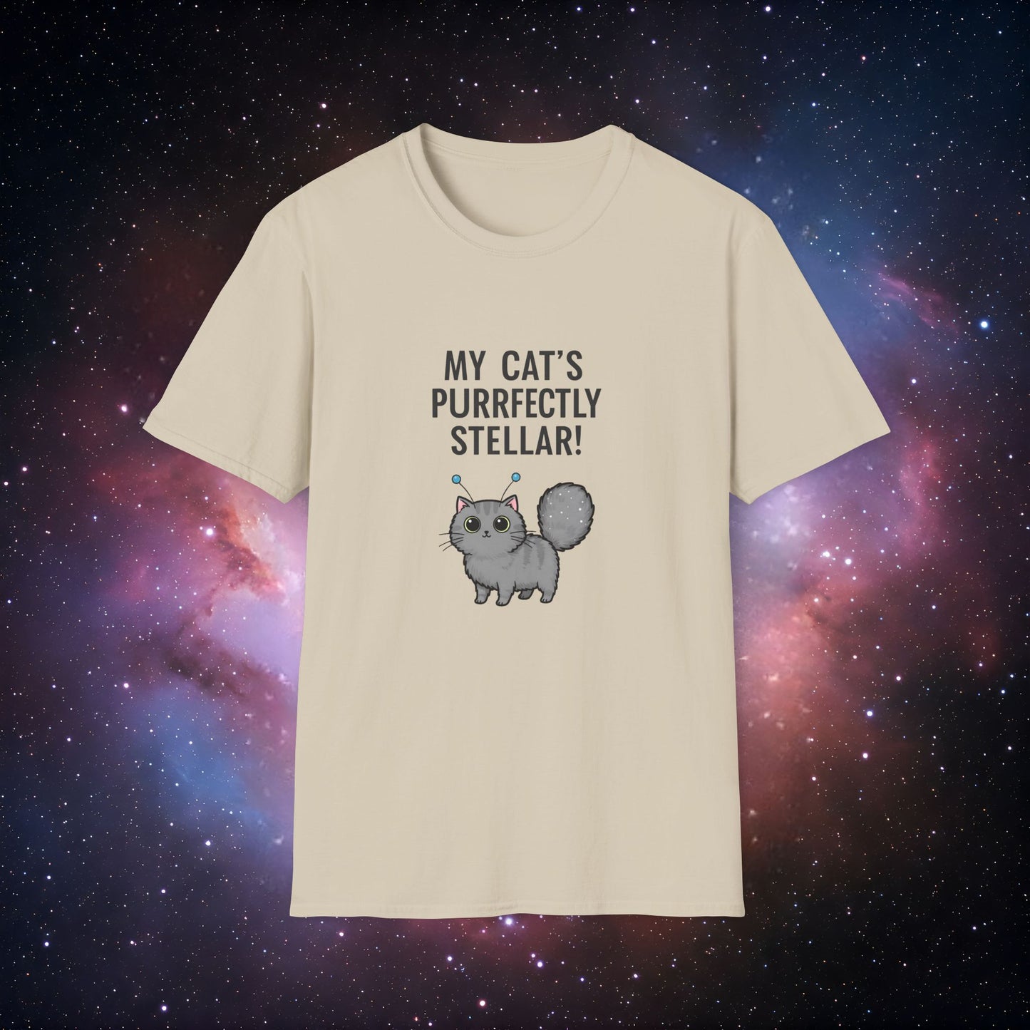 "My Cat's Purrfectly Stellar!" - Unisex Softstyle Tee