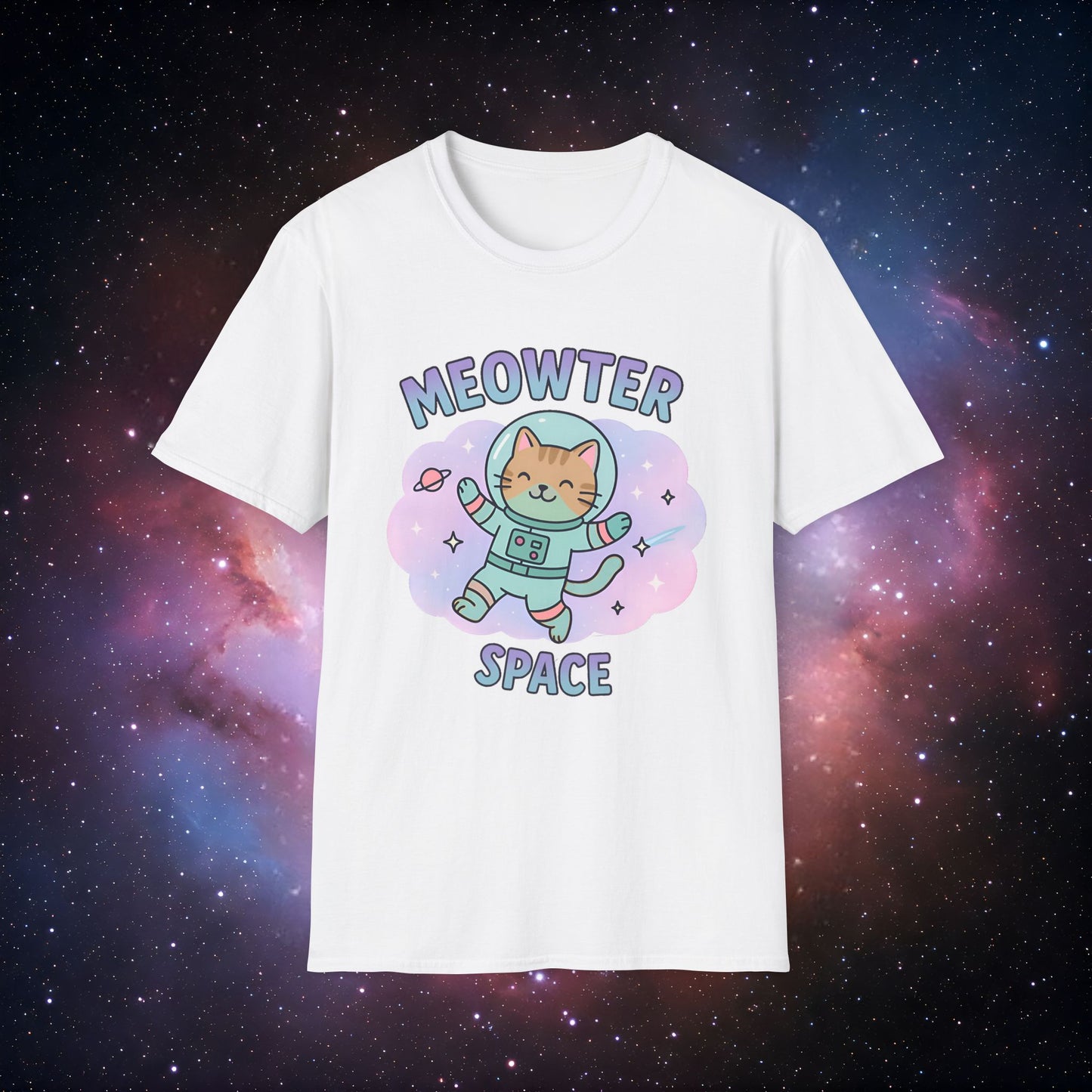 Meowter Space Unisex T-Shirt, Cute Cat Tee