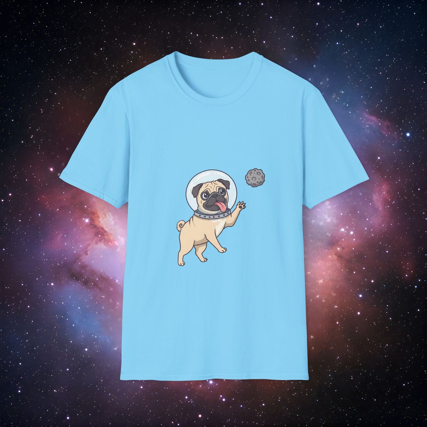 Retro Space Dog 3 Unisex Softstyle Tee - for Dog Lovers