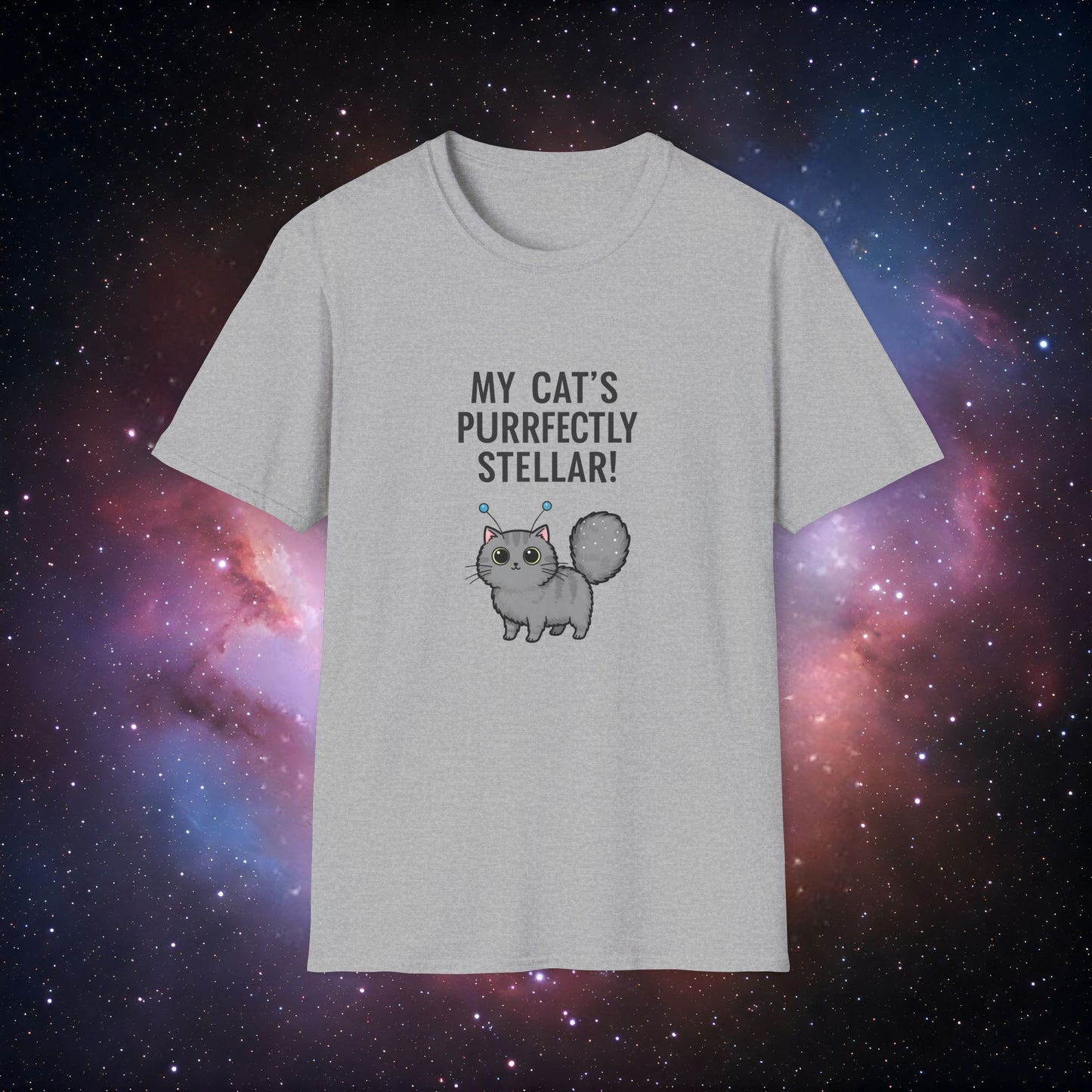 "My Cat's Purrfectly Stellar!" - Unisex Softstyle Tee
