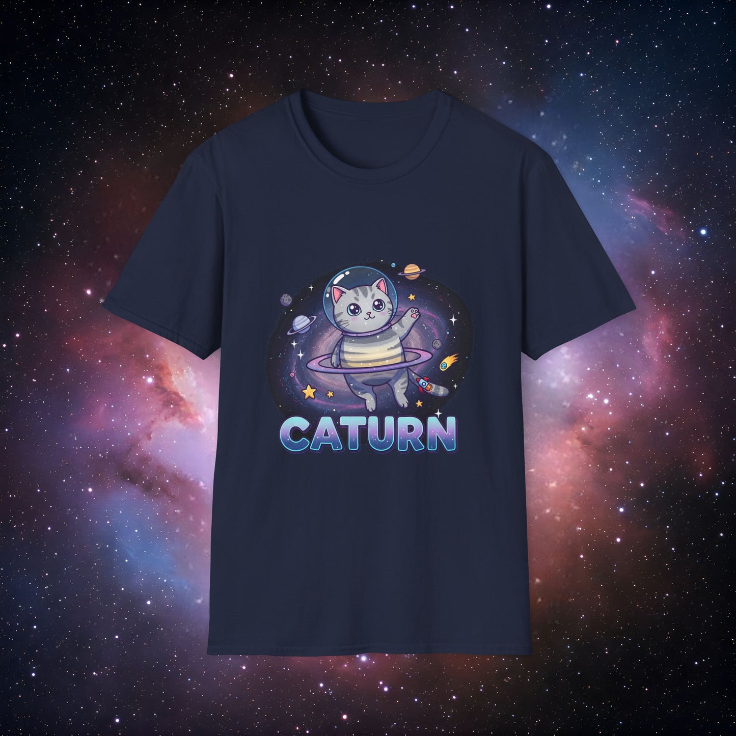 Caturn 1 Graphic T-Shirt - Perfect for Space Lovers