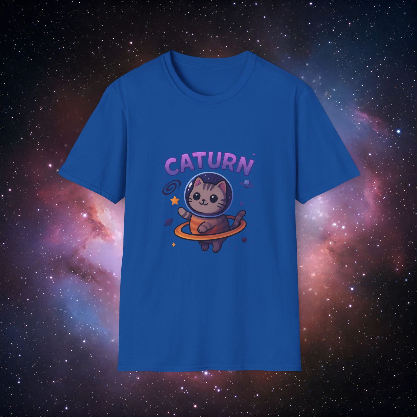 Caturn 4 Unisex Softstyle T-Shirt - Perfect for Space Lovers!