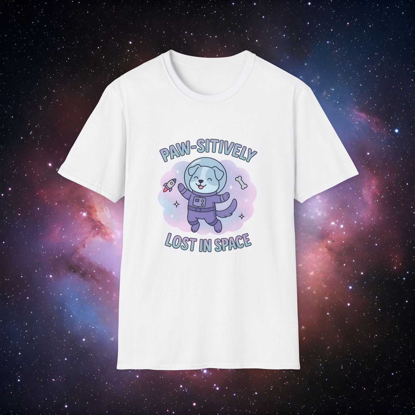 Pawsitively Lost in Space Unisex T-Shirt, Adorable Gift for Pet Lovers
