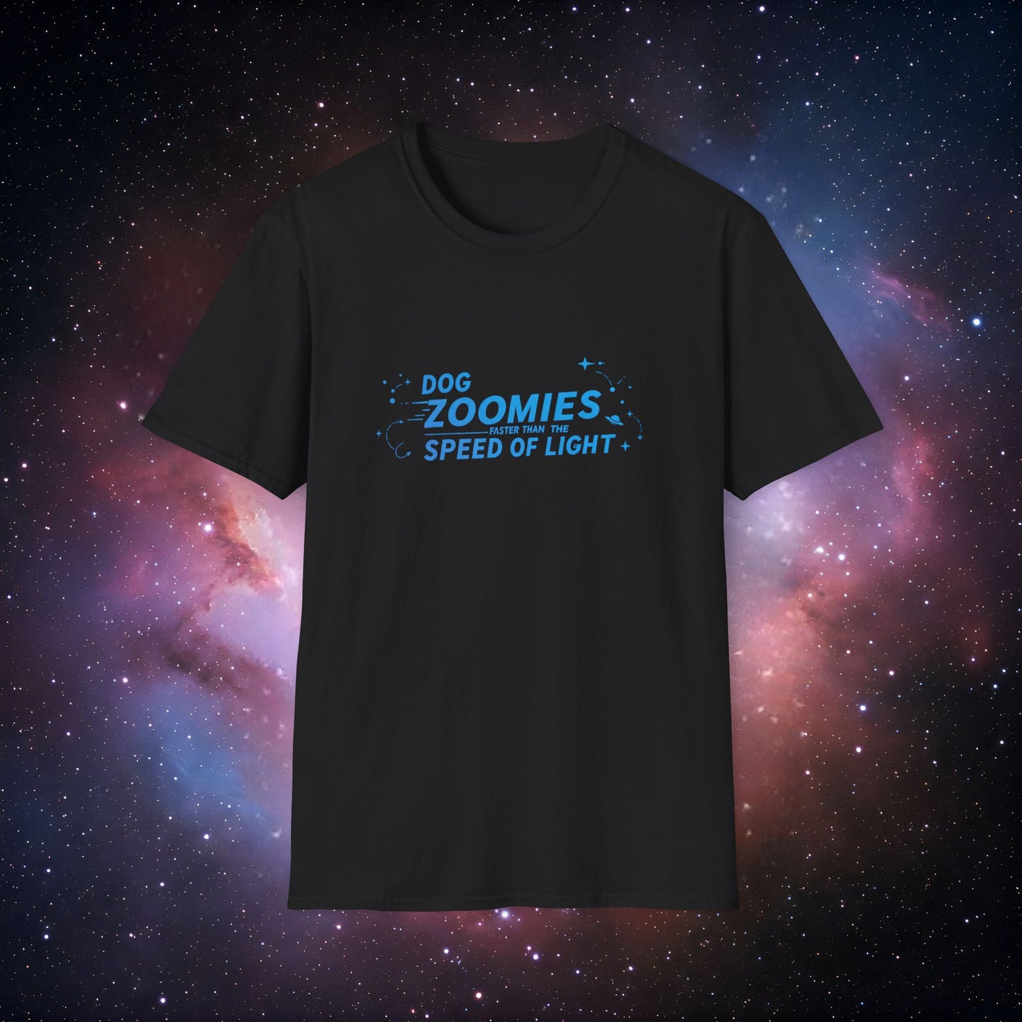 Dog Zoomies 1 T-Shirt - Speed of Light Design | Unisex Softstyle Tee for Dog Lovers