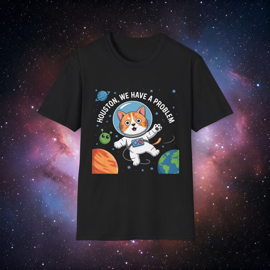 Houston We Have a Purr-oblem 4 - Funny Cat Astronaut T-Shirt