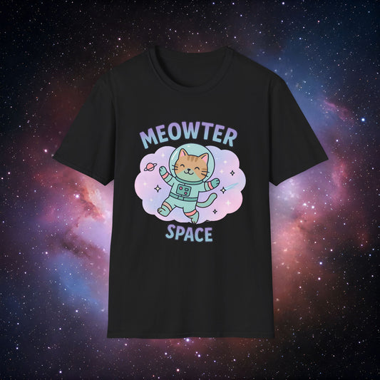Meowter Space Unisex T-Shirt, Cute Cat Tee