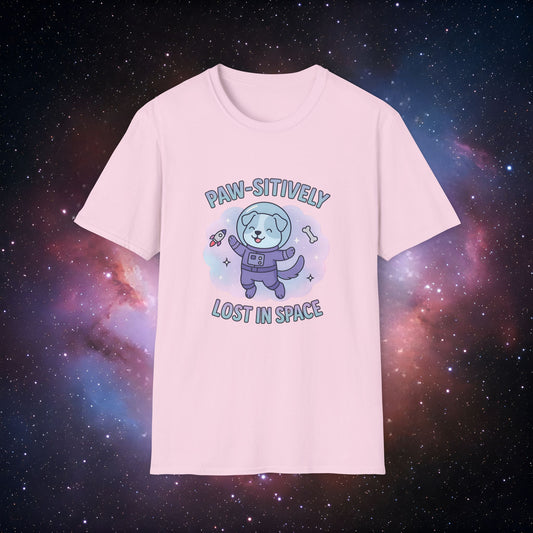 Pawsitively Lost in Space Unisex T-Shirt, Adorable Gift for Pet Lovers