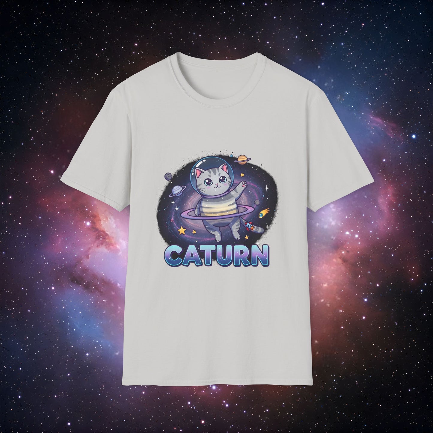 Caturn 1 Graphic T-Shirt - Perfect for Space Lovers