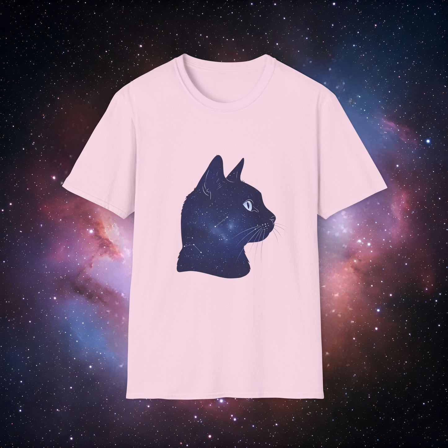 Cosmic Cat 5 Unisex Softstyle T-Shirt - Perfect for Cat Lovers & Stargazers