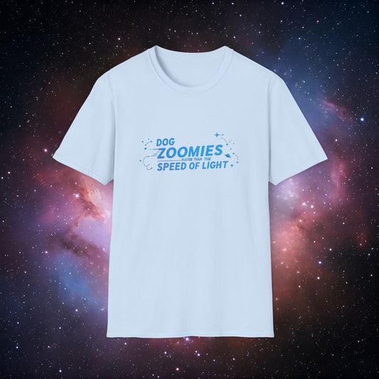 Dog Zoomies 1 T-Shirt - Speed of Light Design | Unisex Softstyle Tee for Dog Lovers