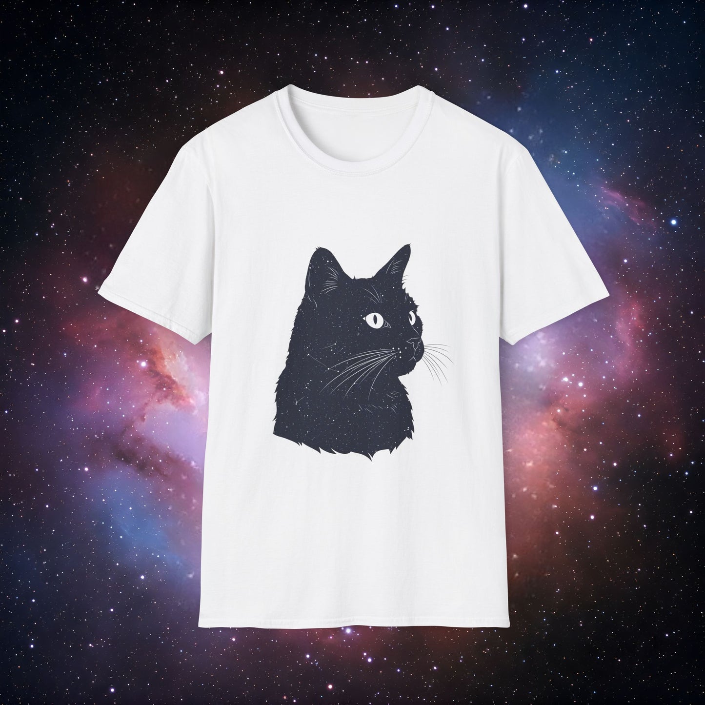 Cosmic Cat 3 Unisex Softstyle T-Shirt - Perfect for Cat Lovers