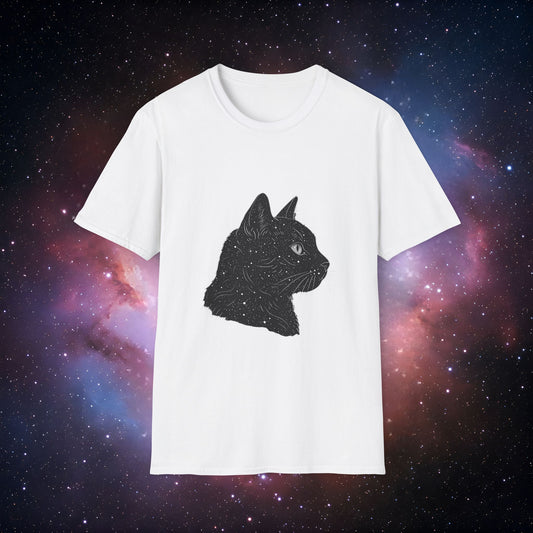 Cosmic Cat 1 Unisex Softstyle T-Shirt - Perfect for Cat Lovers