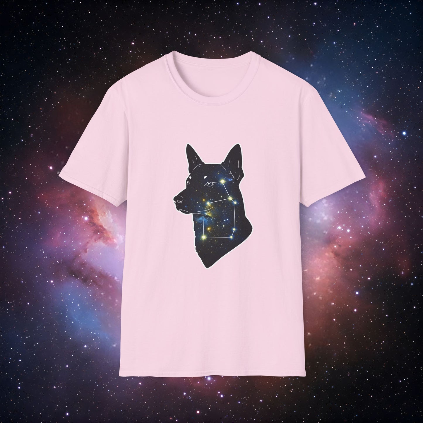 Constellation Dog 7 Unisex Softstyle T-Shirt - Galaxy Constellation Design