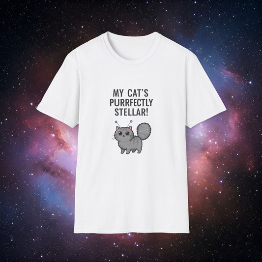 "My Cat's Purrfectly Stellar!" - Unisex Softstyle Tee