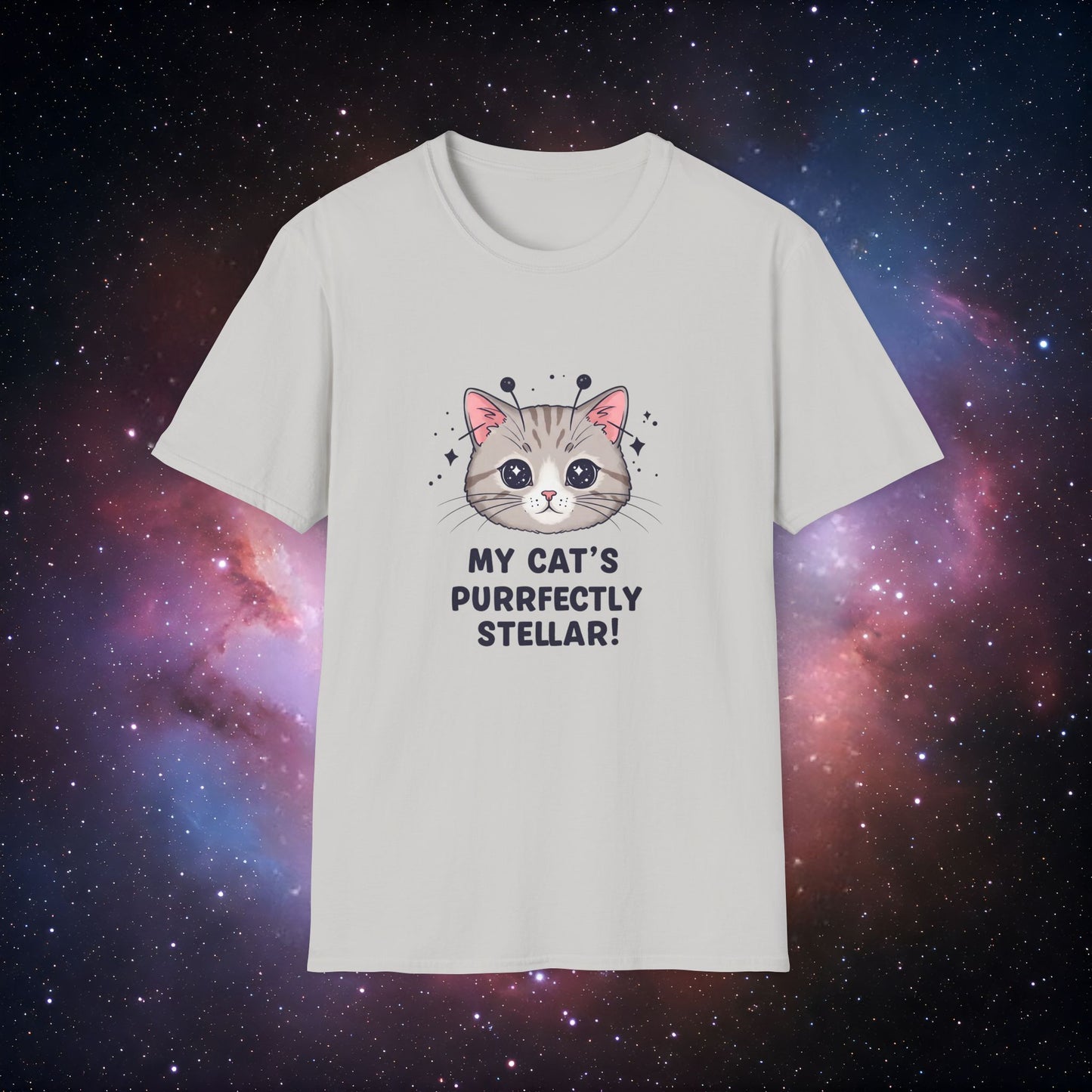 My Cat's Purrfectly Stellar 2 Unisex Softstyle T-Shirt - Fun Cat Lover Tee