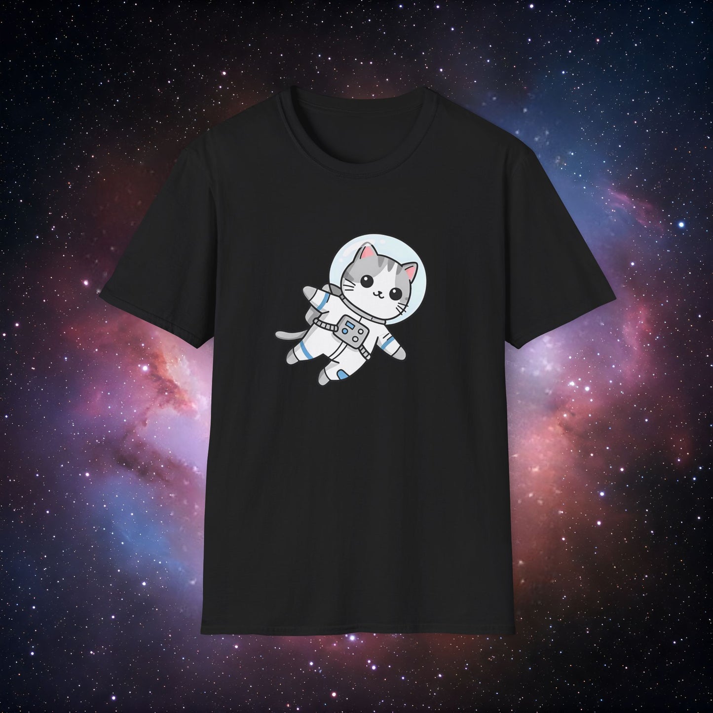 Astro Cat 3 Unisex T-Shirt - Space Adventure Tee