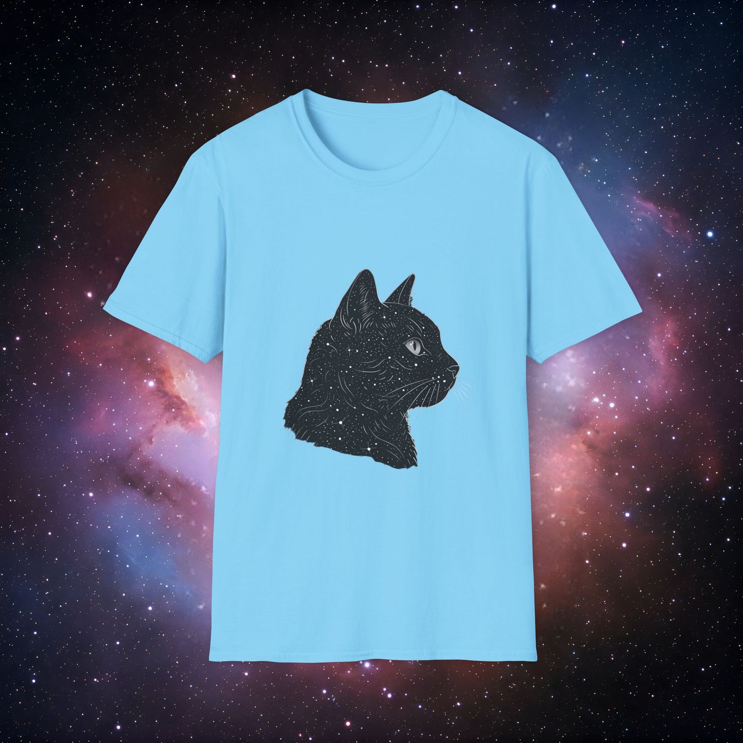 Cosmic Cat 1 Unisex Softstyle T-Shirt - Perfect for Cat Lovers